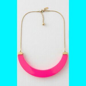 Kate Spade Hot Pink Enamel Collar Necklace